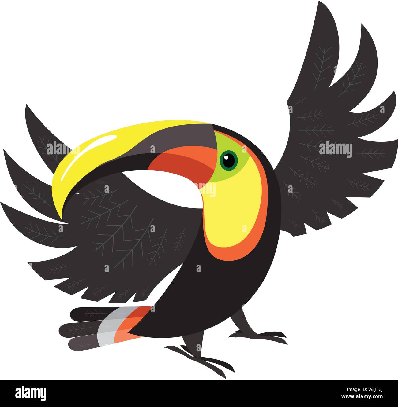 Toucan macaw icona. Cartoon di toucan macaw icona vettoriali per il web design isolato su sfondo bianco Illustrazione Vettoriale