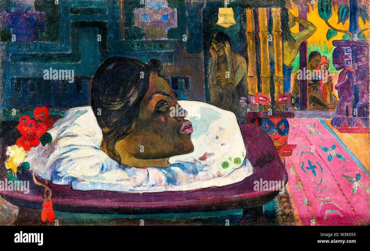 Paul Gauguin, il Royal fine (Arii Matamoe), pittura, 1892 Foto Stock