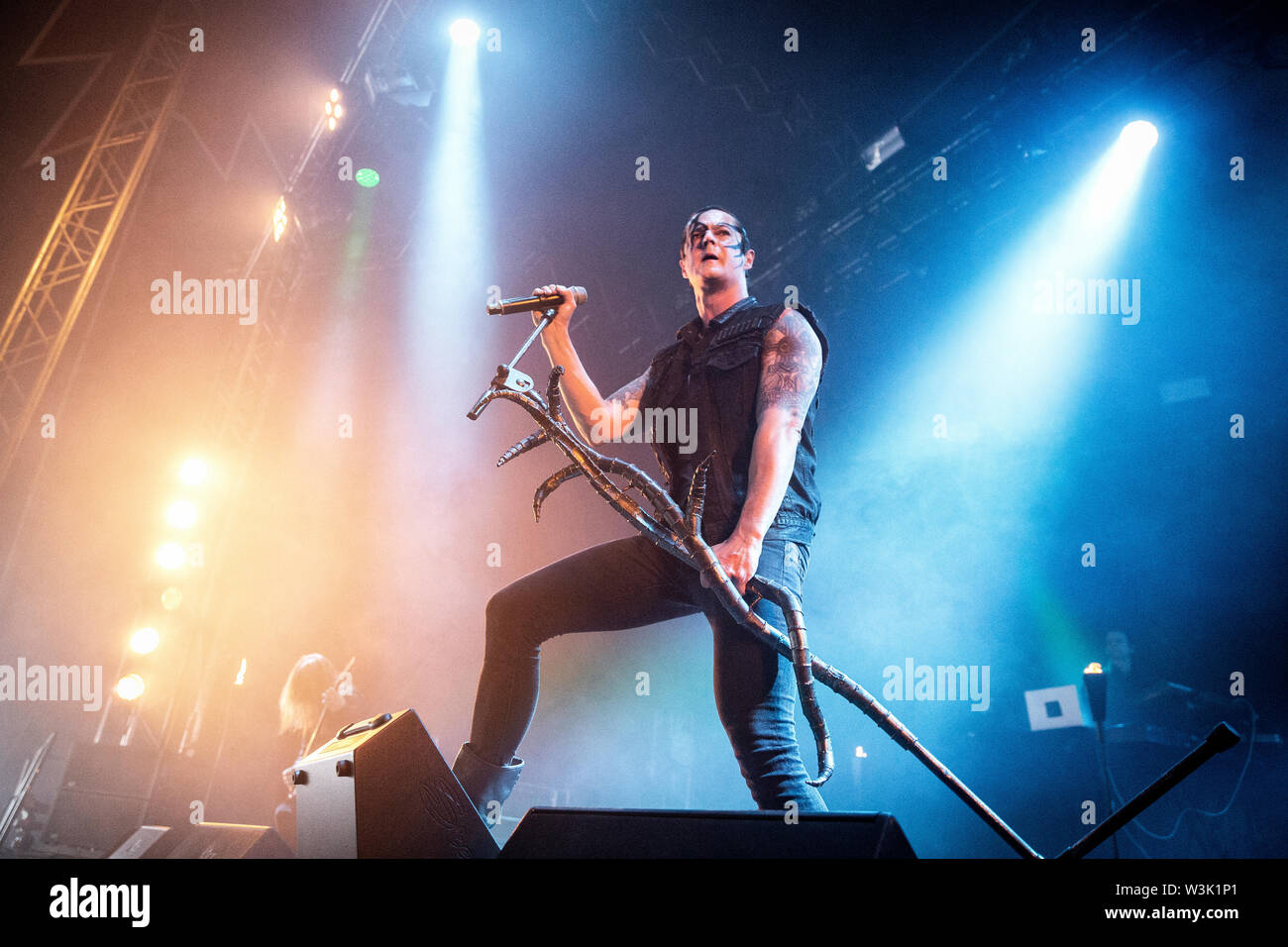 Oslo, Norvegia - 27 giugno 2019. Il Norvegese black metal band Satyricon esegue un concerto dal vivo durante il norvegese music festival tonnellate di roccia 2019 a Oslo. Qui la cantante Satiro è visto dal vivo sul palco. (Photo credit: Gonzales foto - Terje Dokken). Foto Stock