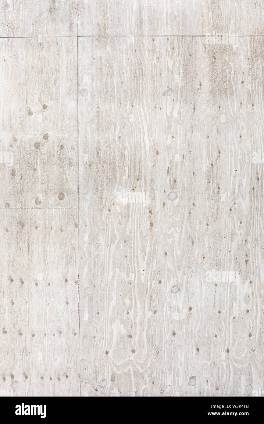 Parete in cemento con texture di legno Foto Stock