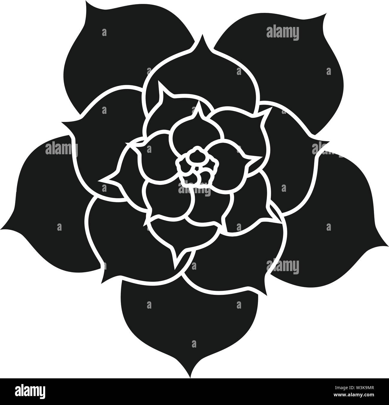 Vista superiore icona succulenti. Illustrazione semplice della vista superiore succulenti icona vettoriali per il web design isolato su sfondo bianco Illustrazione Vettoriale