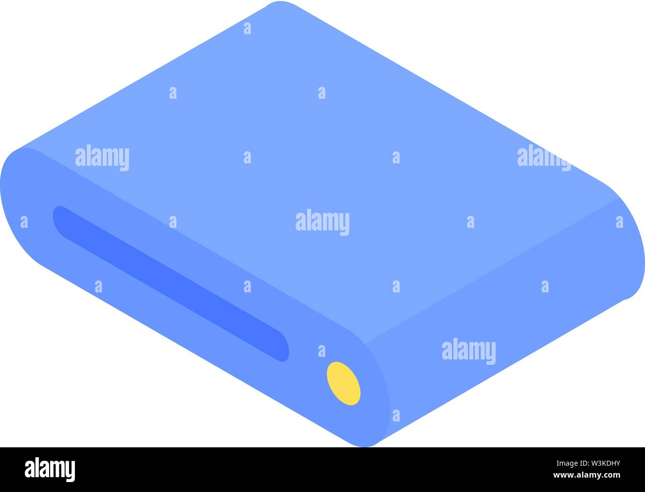 Router blu icona, stile isometrico Illustrazione Vettoriale