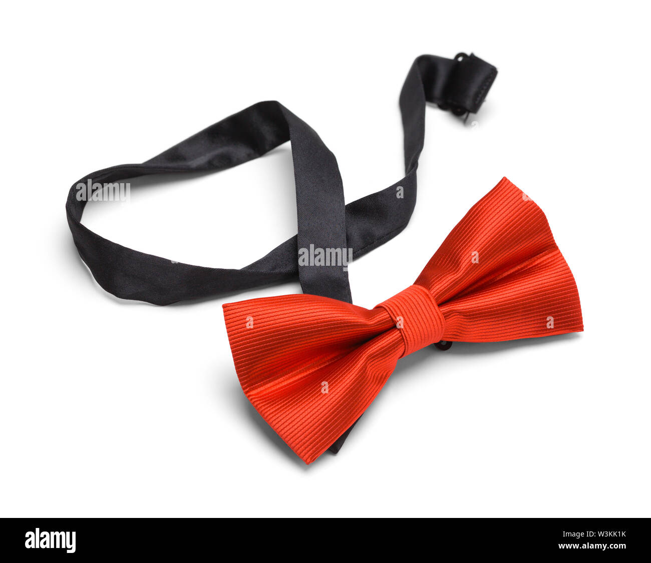 Red Bow Tie isolati su sfondo bianco. Foto Stock