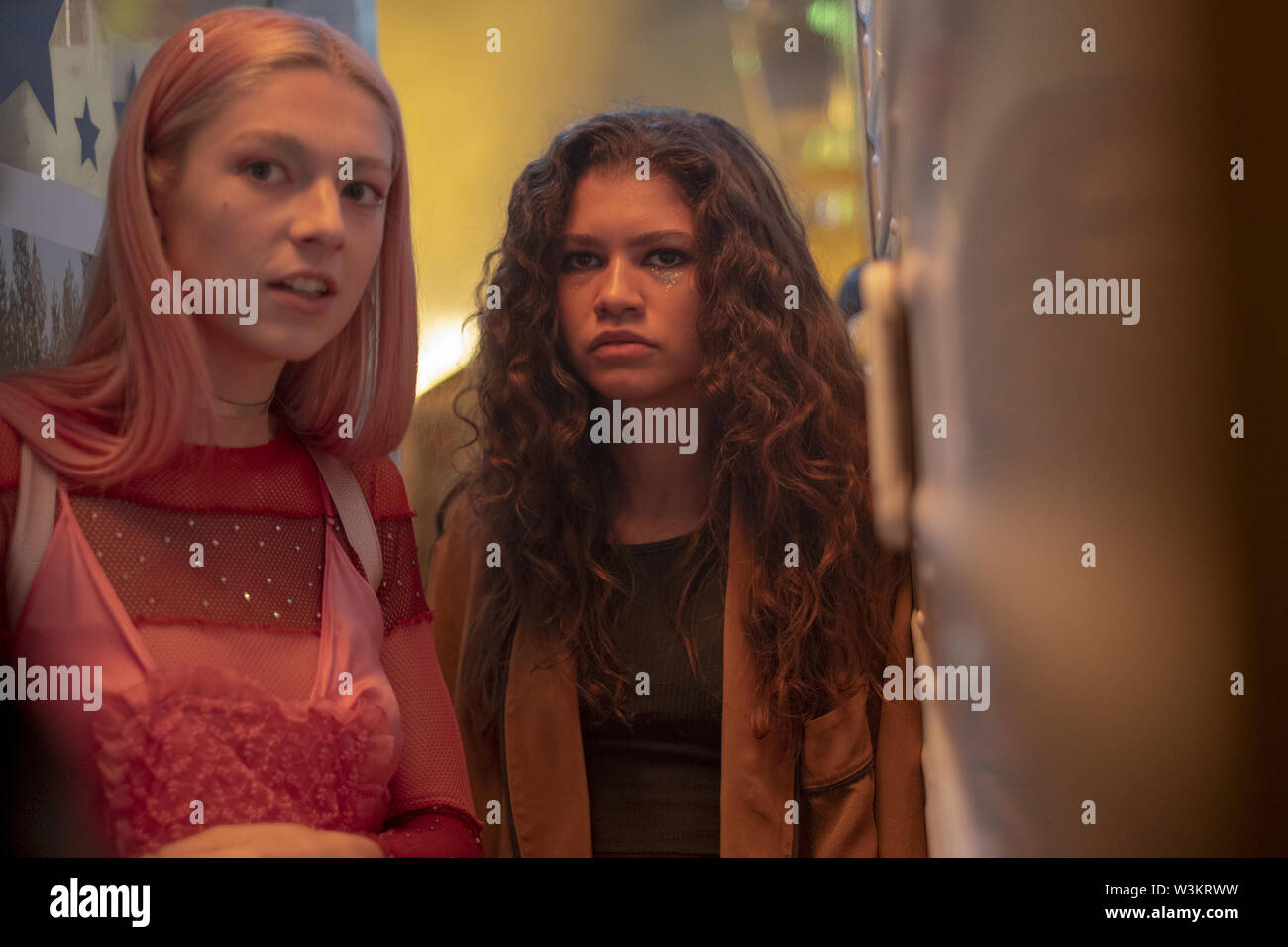 Hunter Schafer, Zendaya, "Euforia" (2019) Photo credit: Eddy Chen-HBO / Hollywood Archive Foto Stock