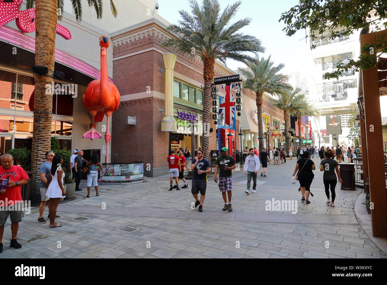 Il Linq il quartiere del divertimento di Las Vegas, Nevada, STATI UNITI D'AMERICA Foto Stock