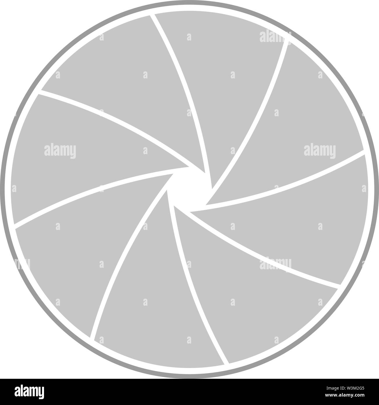 Illustrazione vettoriale di una apertura della lente Illustrazione Vettoriale