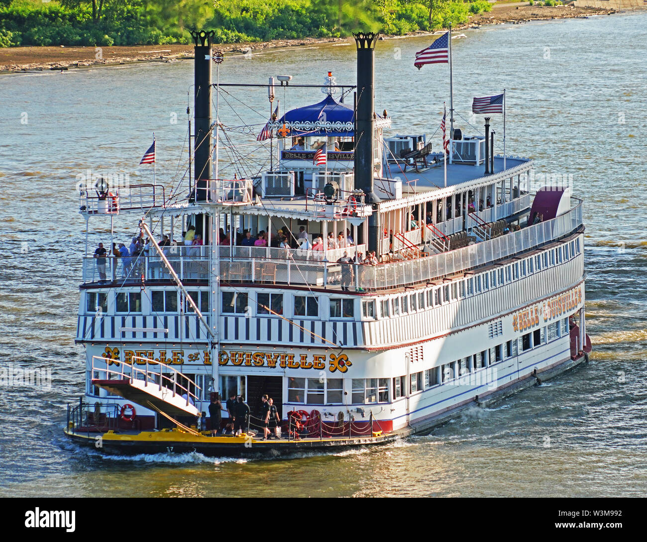 Belle of Louisville riverboat, Fiume Ohio, Louisville, Kentucky Foto Stock