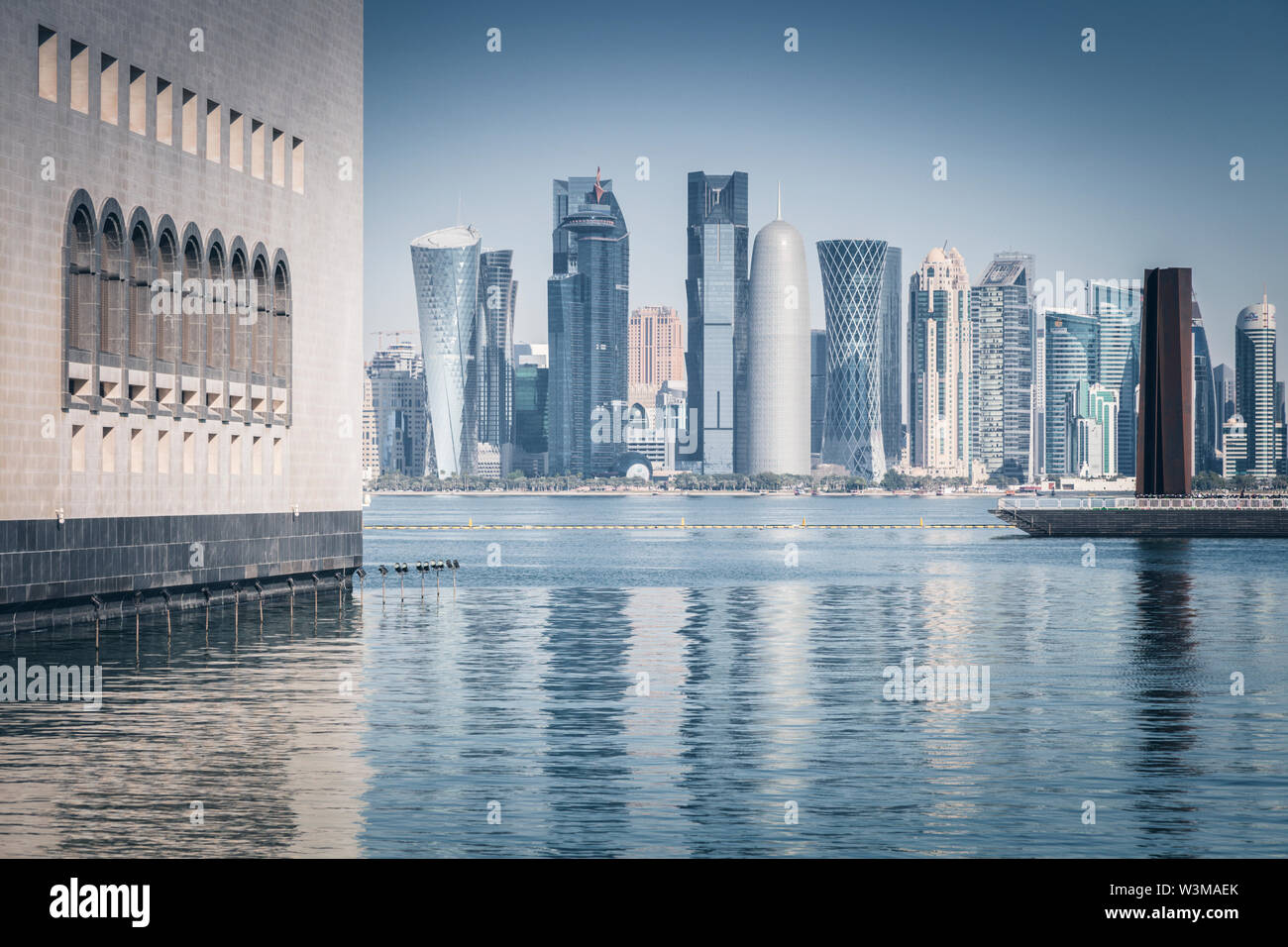 Grattacielo skyline di Doha, in Qatar Foto Stock