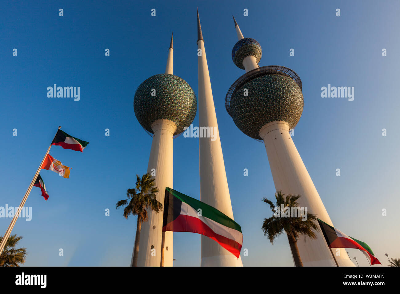 Kuwait Towers in Kuwait Foto Stock
