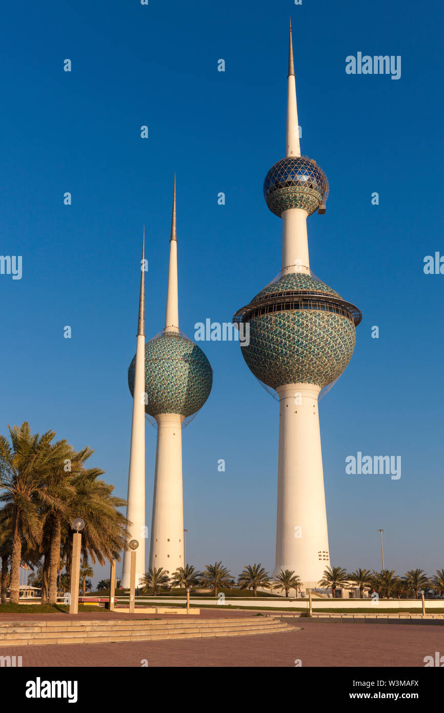 Kuwait Towers in Kuwait Foto Stock