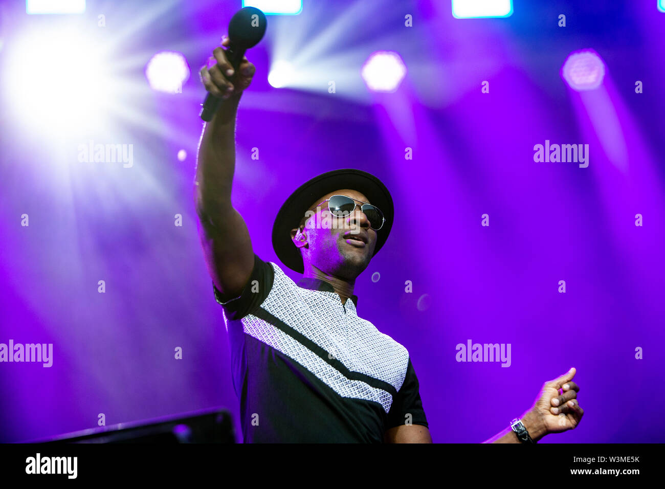 Locarno, Svizzera luglio XV 2019 Aloe Blacc live presso la luna e le stelle Festival © Roberto Finizio / Alamy Foto Stock