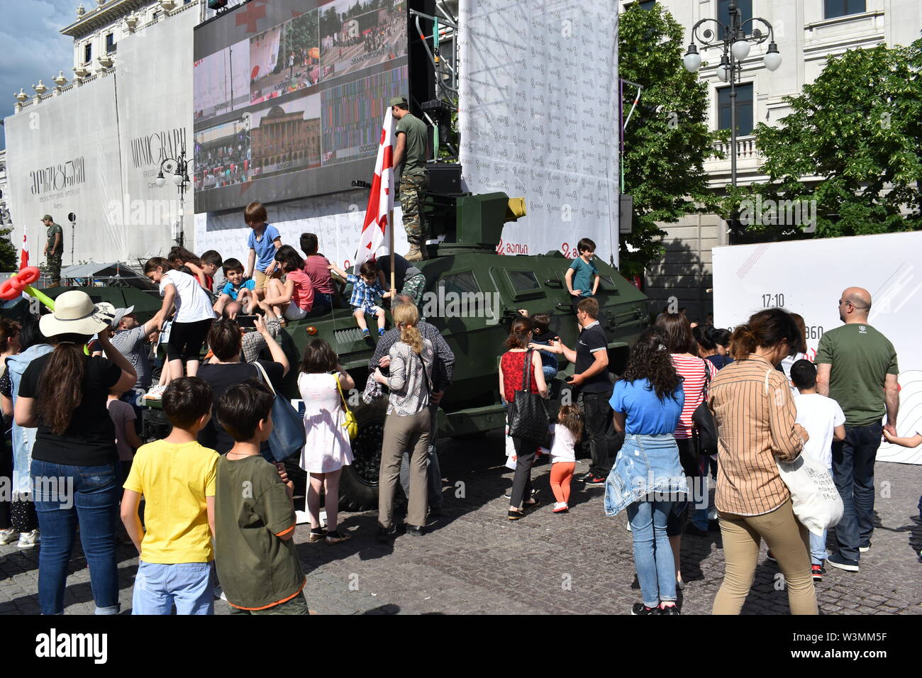 Georgian celebrazioni del Giorno dell'Indipendenza, 26 maggio 2019, Piazza Libertà, Tbilisi, Georgia Foto Stock