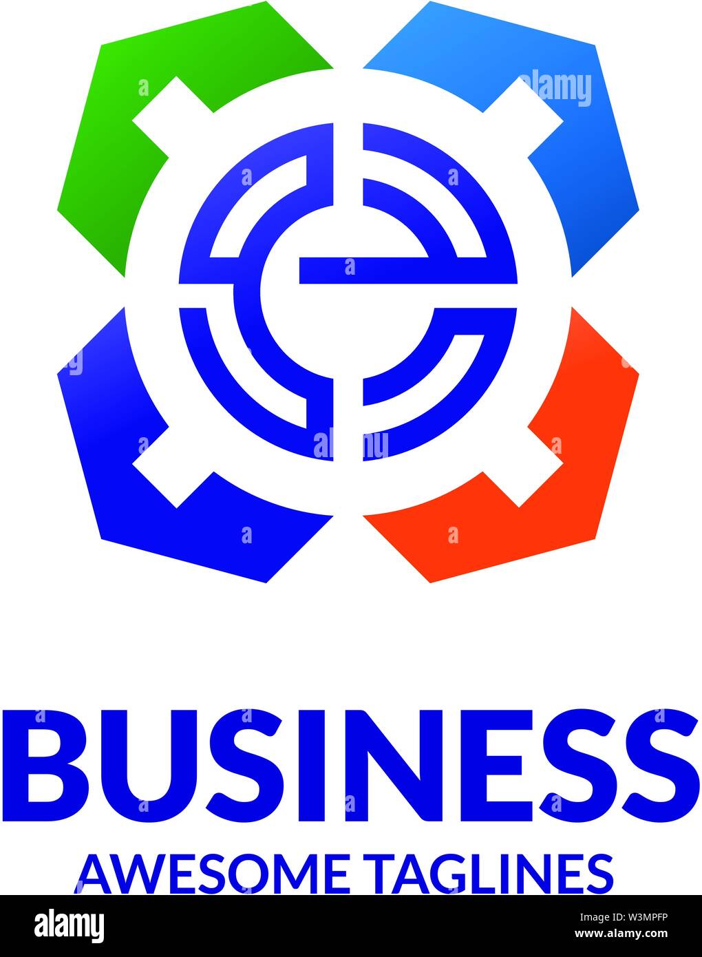 Lettera di creative e target marketing agente immobiliare il concetto di logo Illustrazione Vettoriale