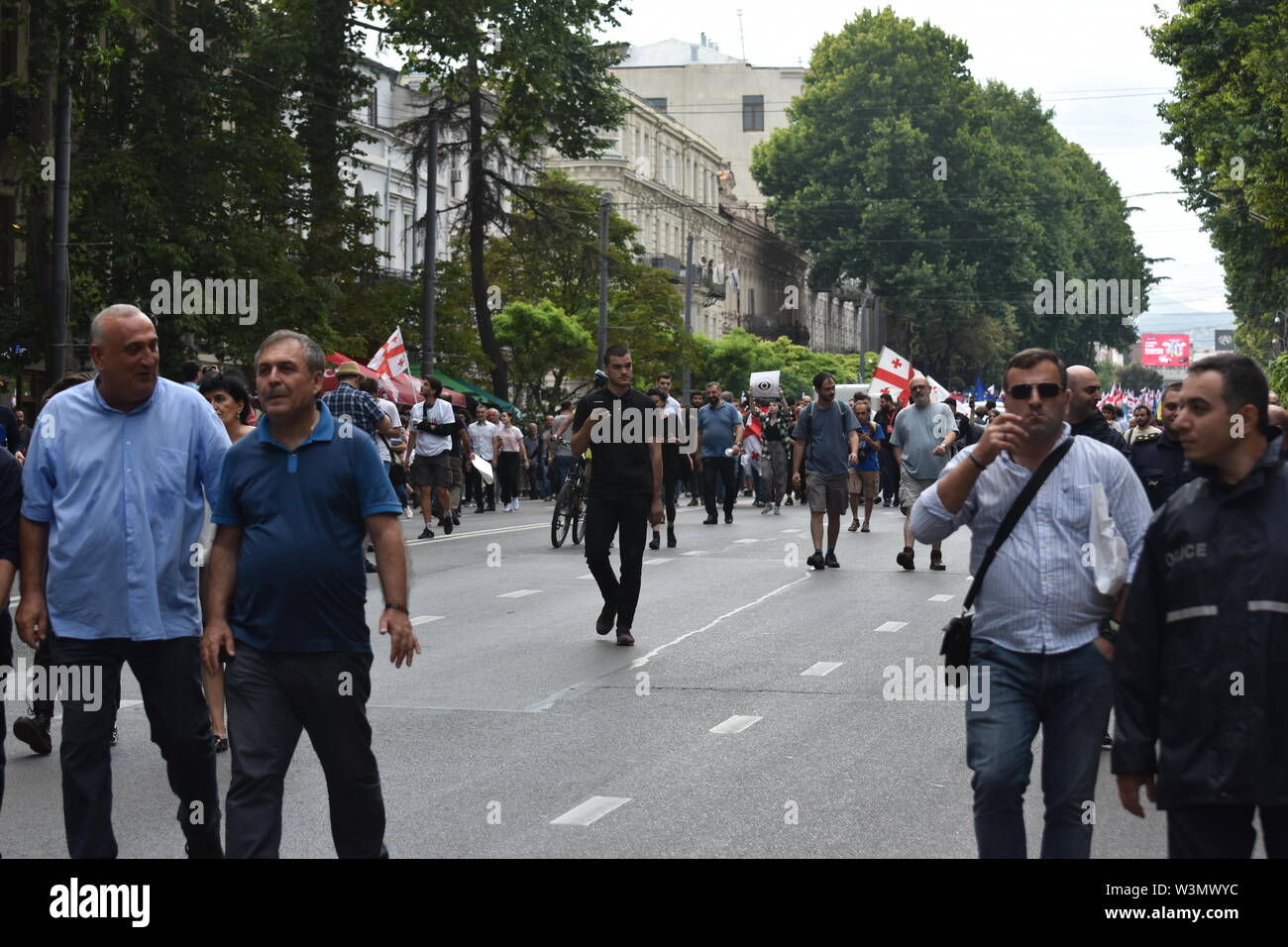 Anti-Russian dimostrazioni di Tbilisi, Georgia (paese) 29 giugno 2019 Foto Stock