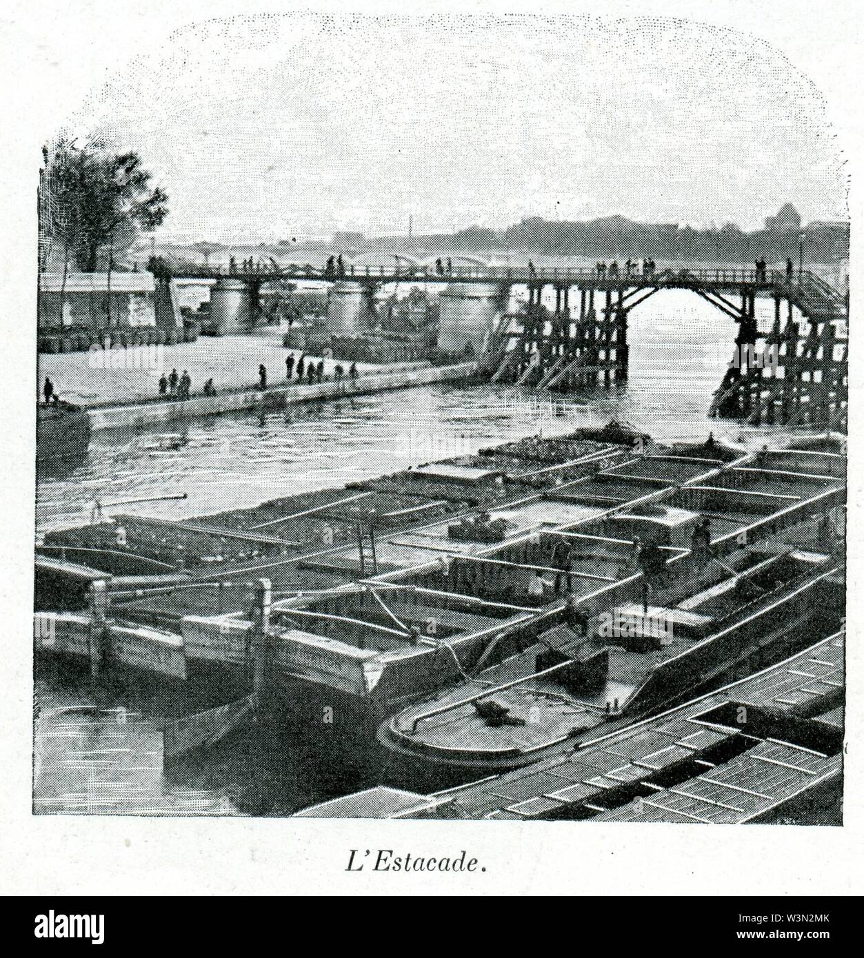 Clément Maurice Paris en plein air, BUC, 1897,007 L'estacade. Foto Stock