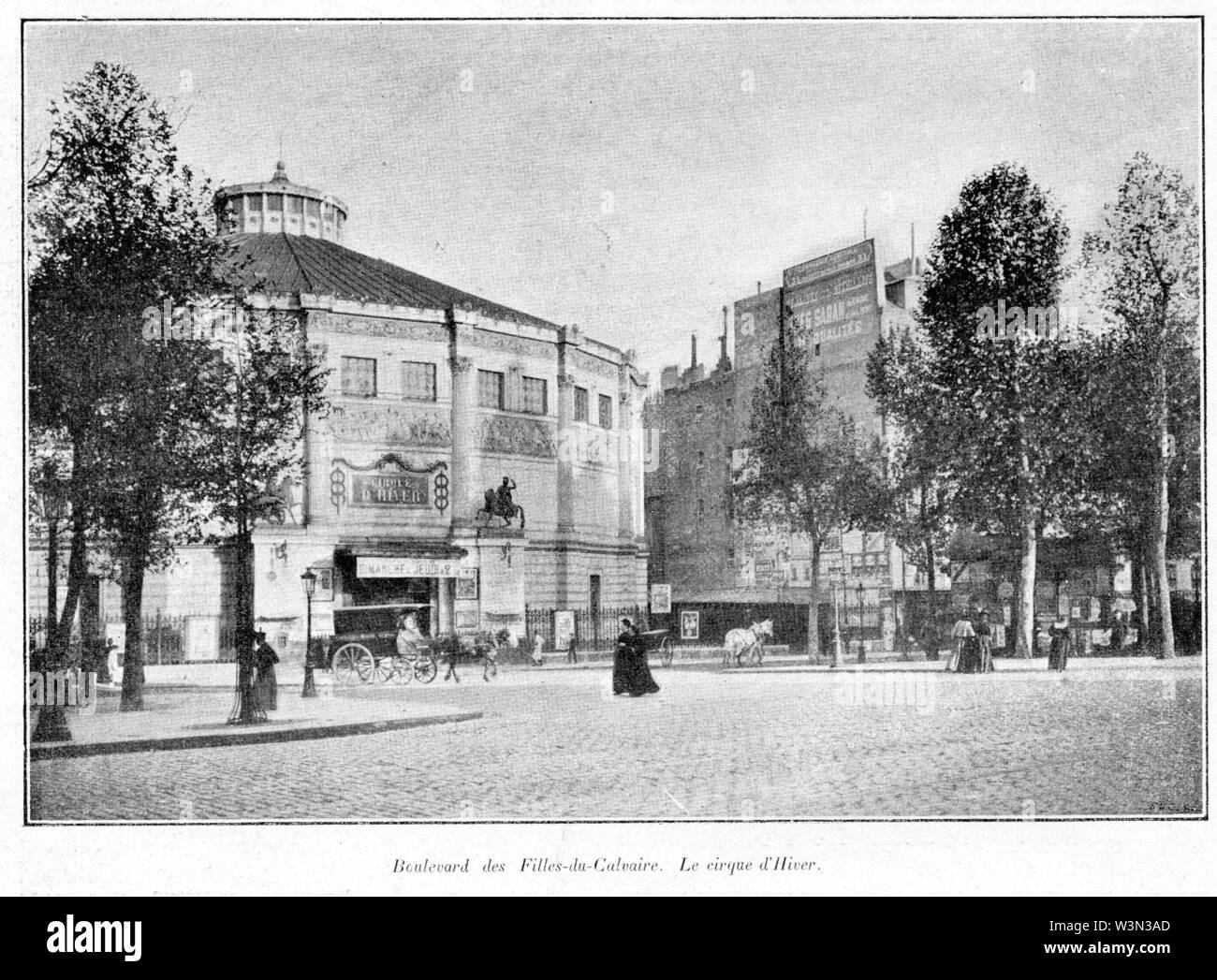Clément Maurice Paris en plein air, BUC, 1897,152 Boulevard des Filles du Calvaire. Le Cirque d'Hiver. Foto Stock