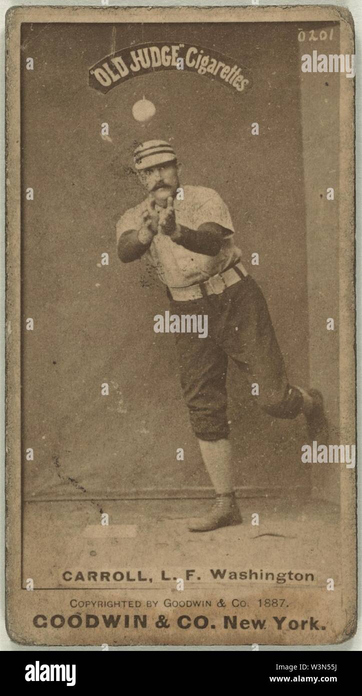 Cliff Carroll, Washington statisti, baseball card ritratto Foto Stock
