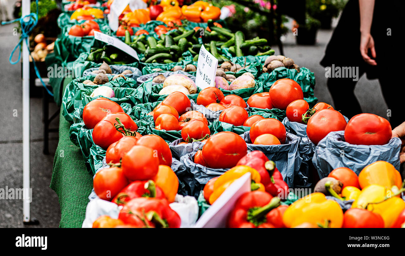 Il mercato agricolo Foto Stock