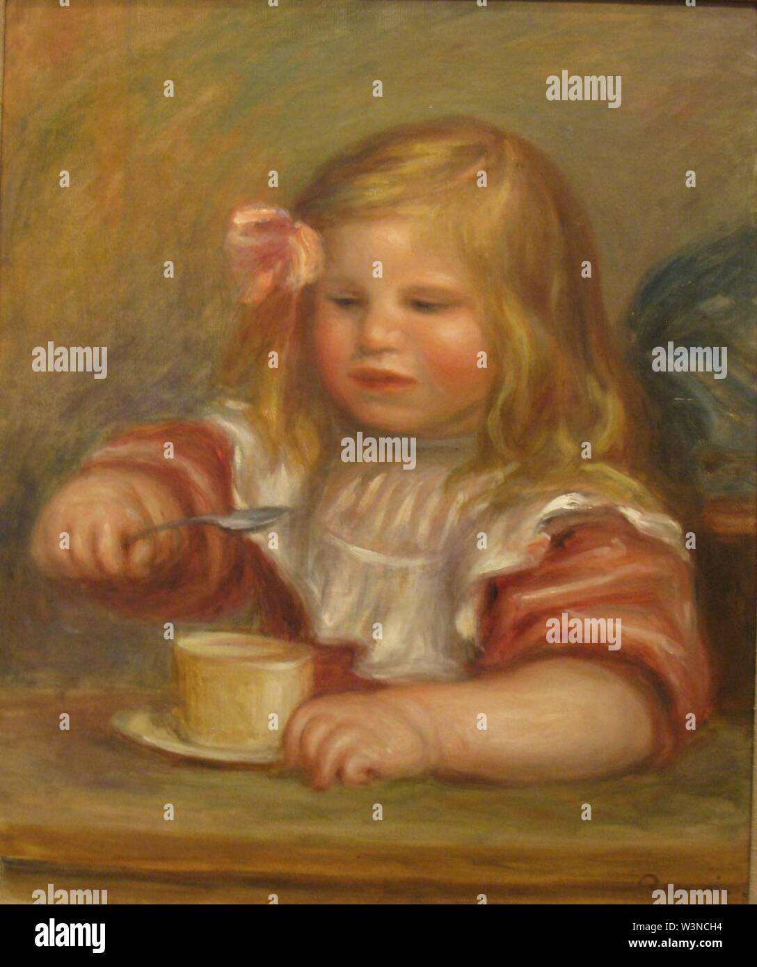 Coco di mangiare la sua zuppa, 1905, da Pierre-August Renoir (1841-1919) - Foto Stock