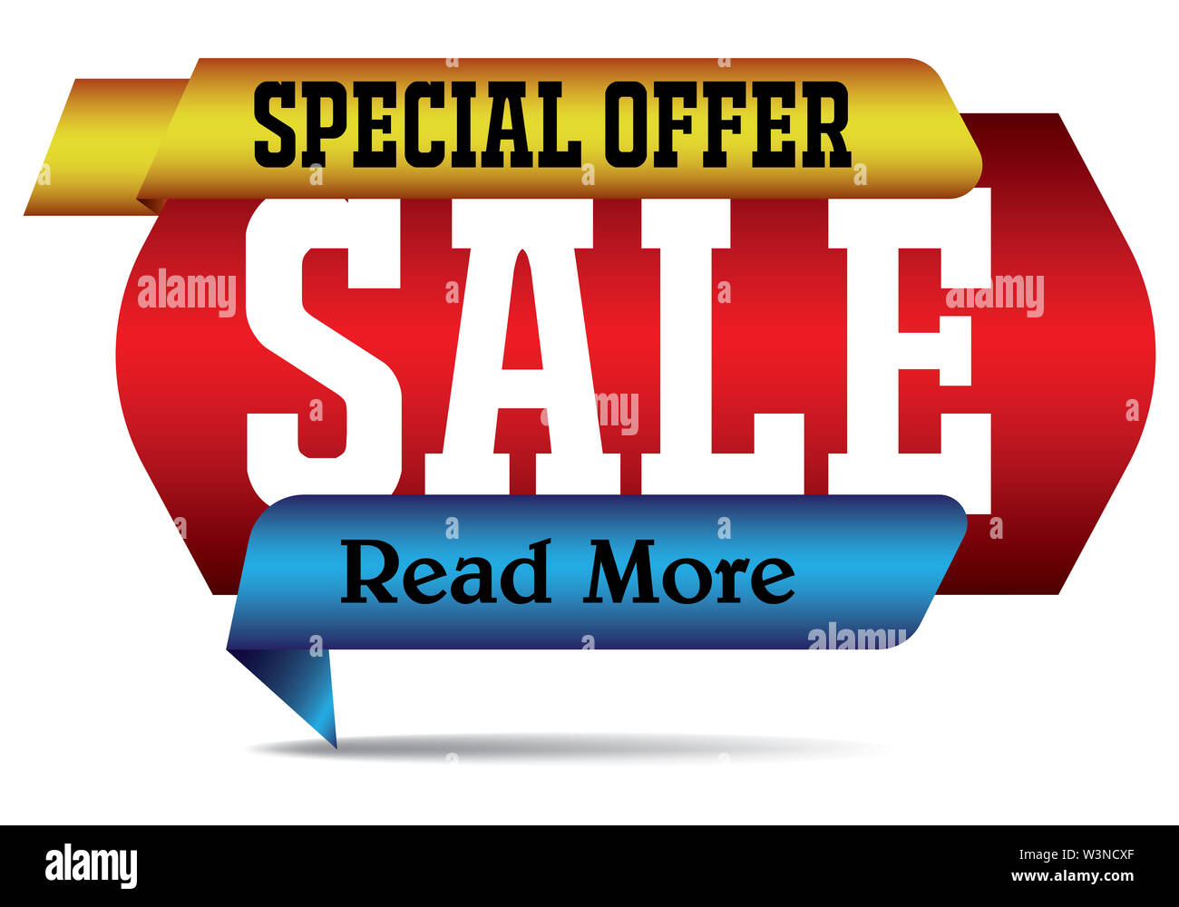Offerta speciale super vendita banner-Vector illustrazione Foto Stock