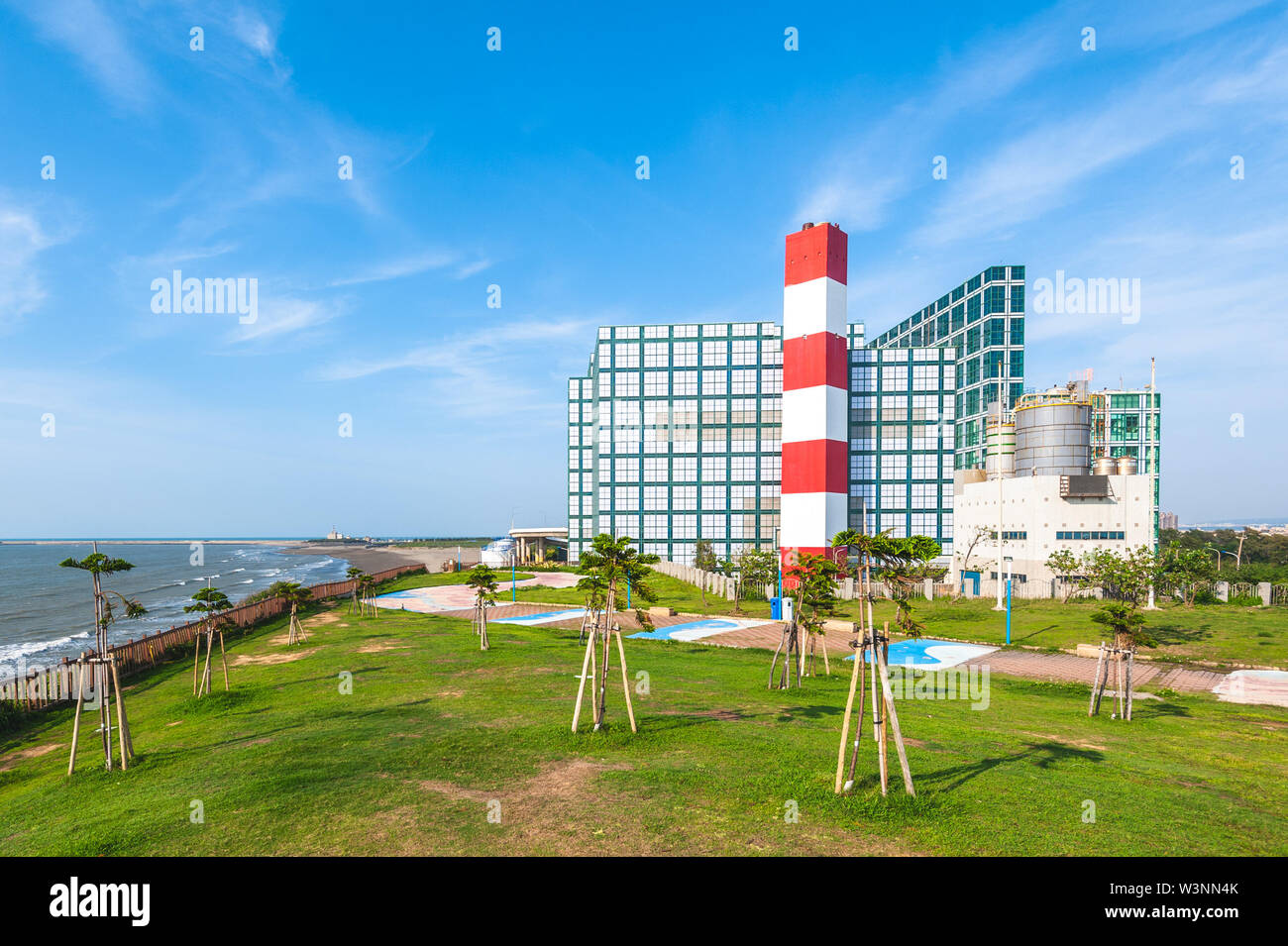 Inceneritore di rifiuti urbani a Hsinchu, Taiwan Foto Stock