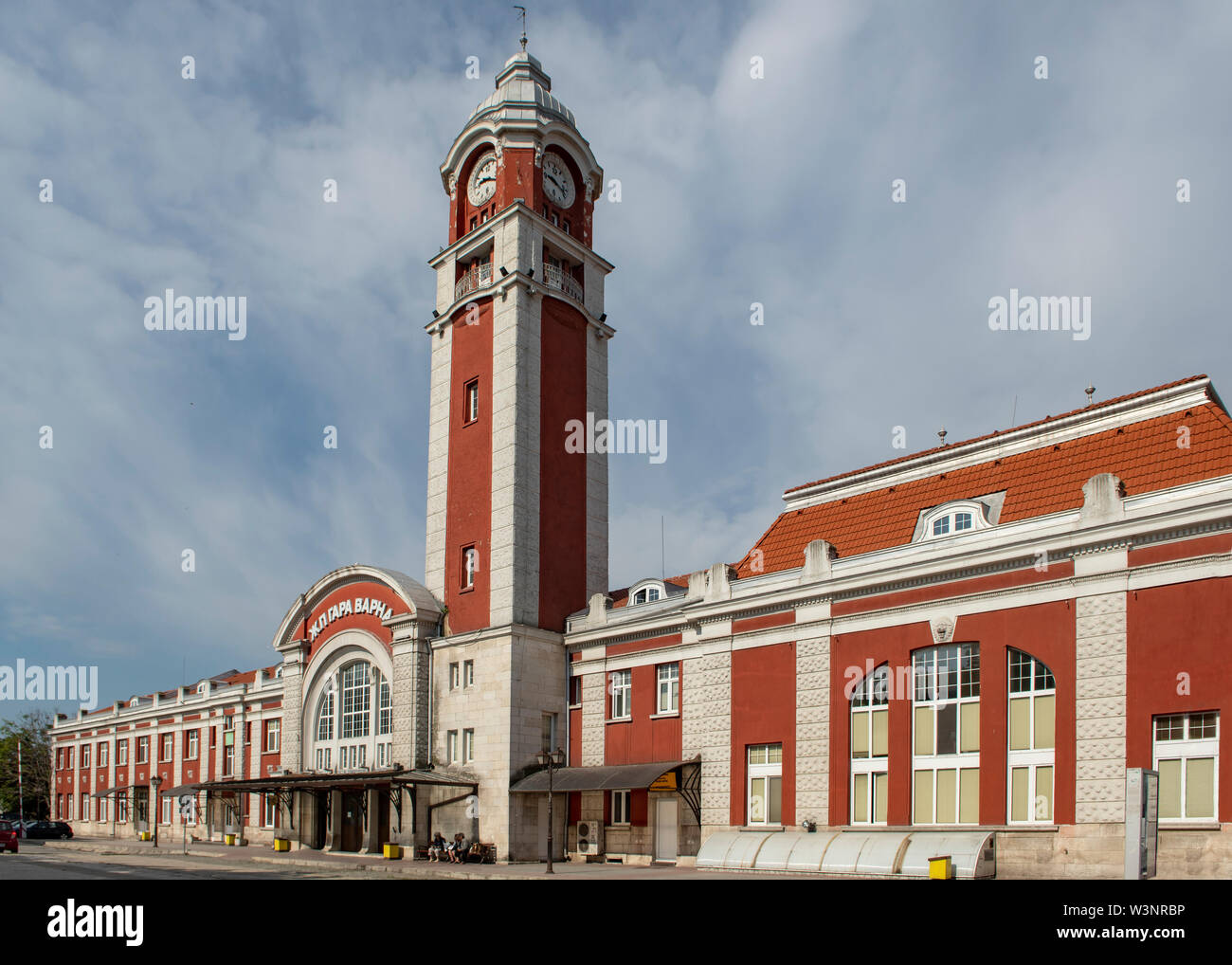 La stazione ferroviaria centrale, Varna, Bulgaria Foto Stock