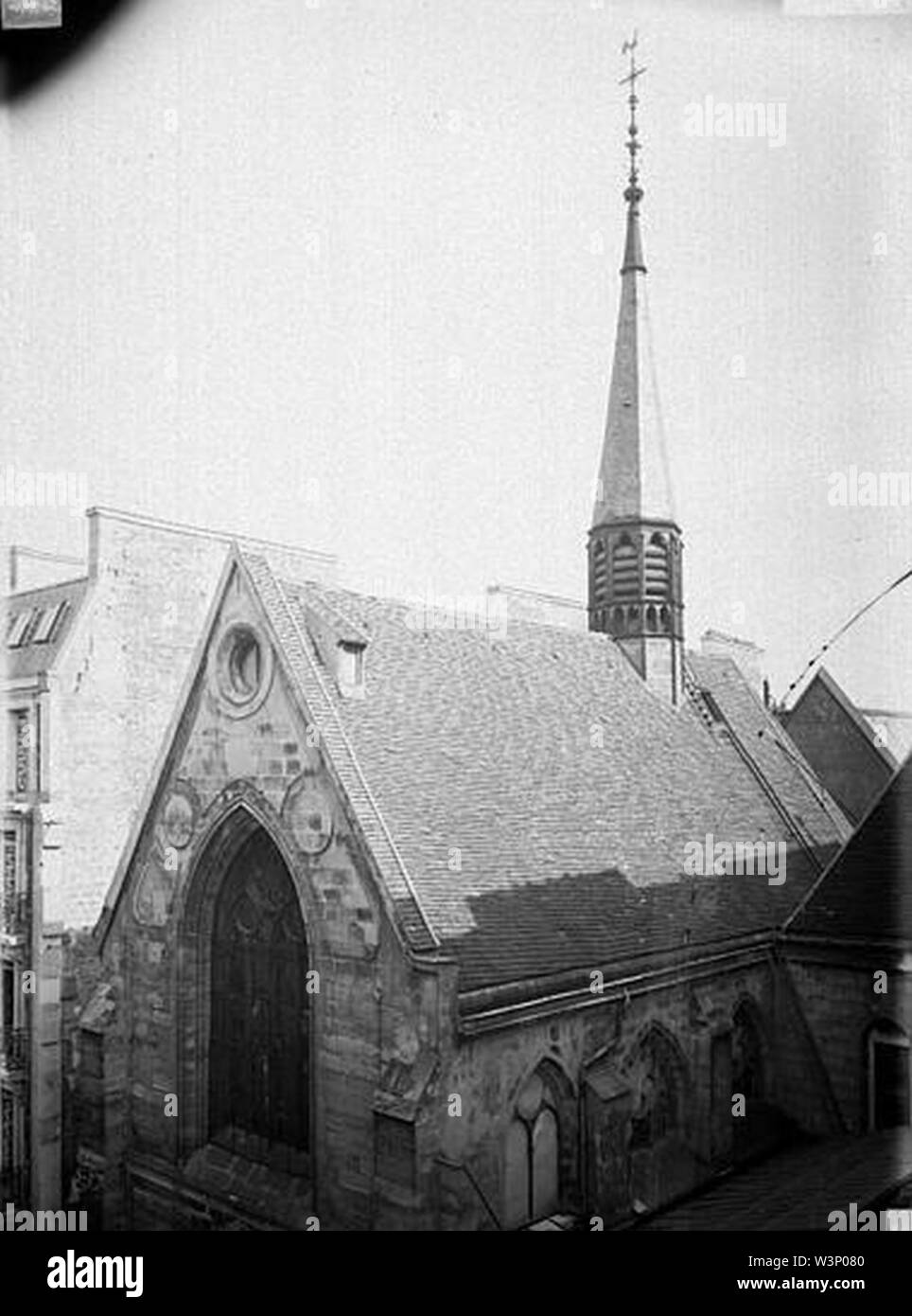 Collège de Beauvais (ancien) - Chapelle pignon et toiture au sud-ouest - Paris - Médiathèque de l'architecture et du patrimoine - APMH00011845. Foto Stock