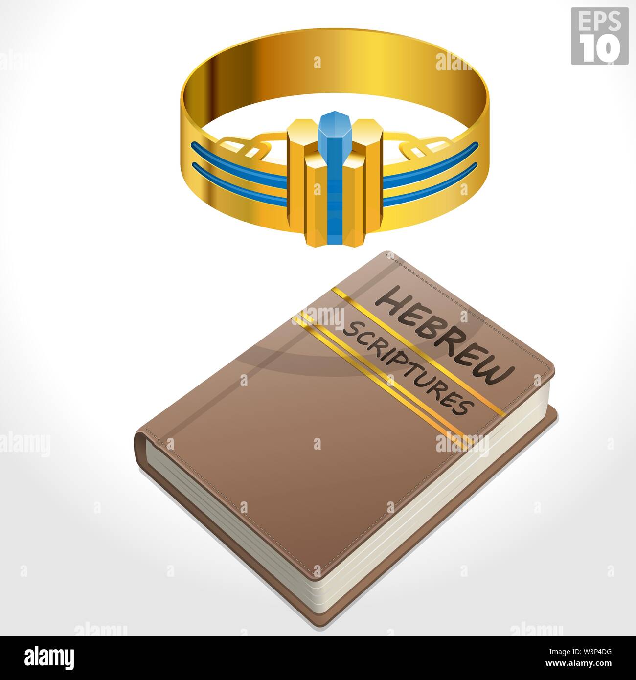 Il Dio Altissimo per sollevare il re Davide come profetizzò nel Vecchio Testamento scritture da Geremia. Illustrazione Vettoriale