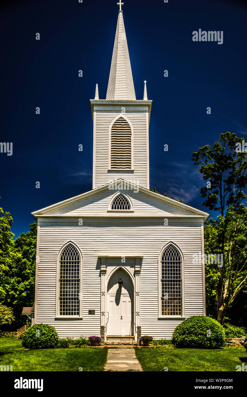 Chiesa della Trinità Milton Centro storico Quartiere, Milton   Litchfield, Connecticut, Stati Uniti d'America Foto Stock