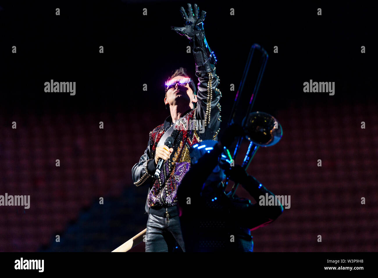 Muse live a Milano per la simulazione teoria Tour 2019 Foto Stock