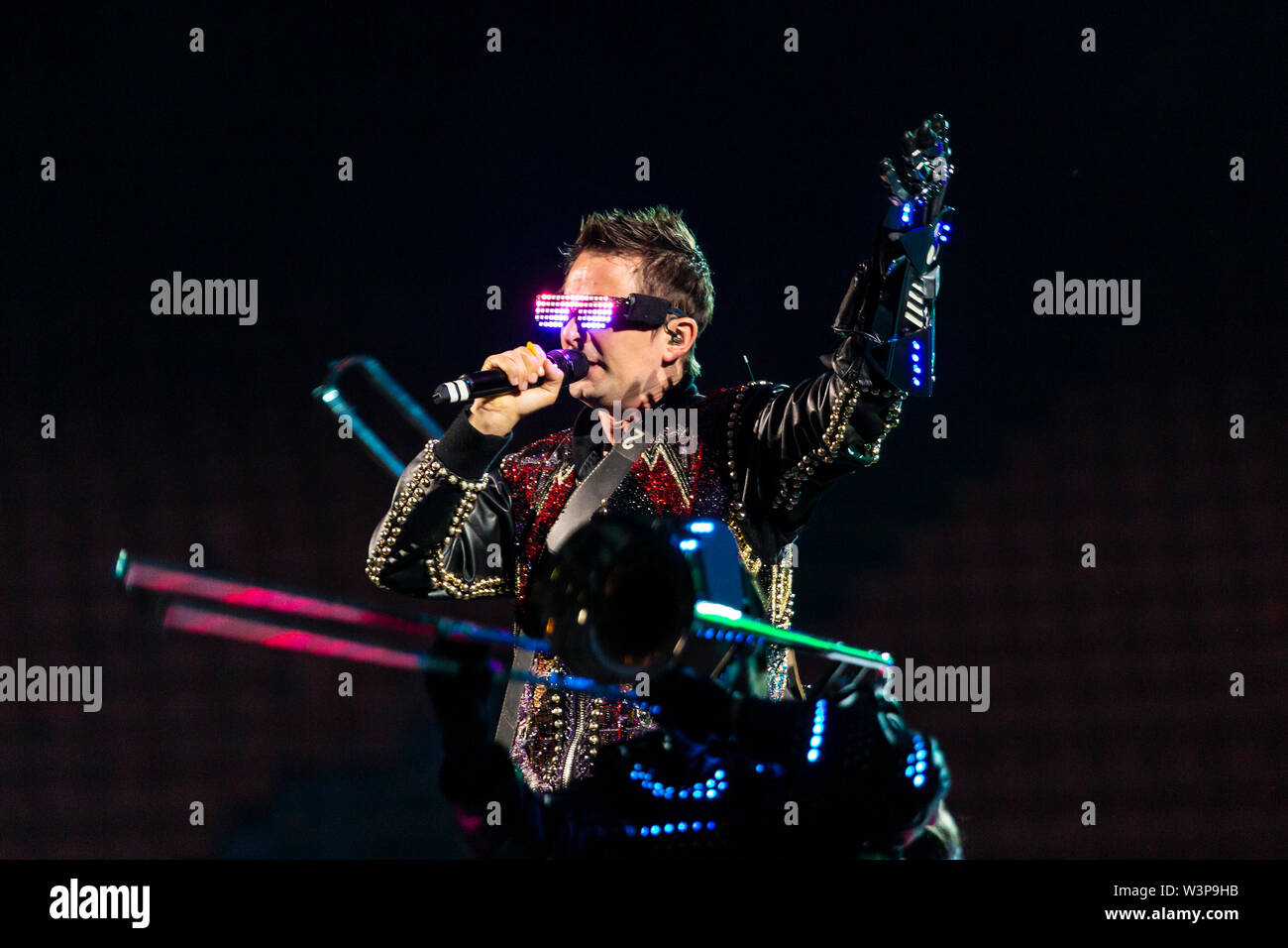 Muse live a Milano per la simulazione teoria Tour 2019 Foto Stock