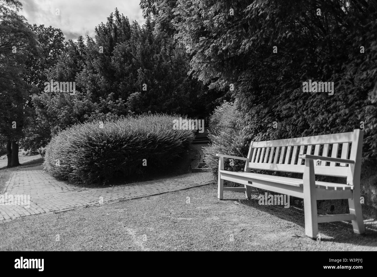 Un viaggio attraverso il passato. Knoops Park in Bremen sul fiume Lesum Foto Stock