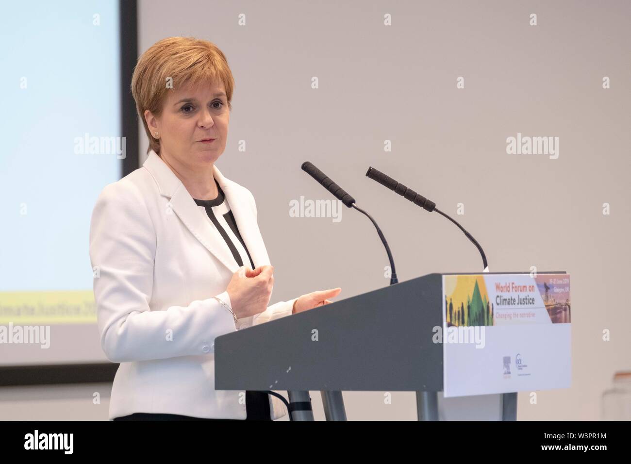 Conferenza di Nicola Sturgeon Foto Stock