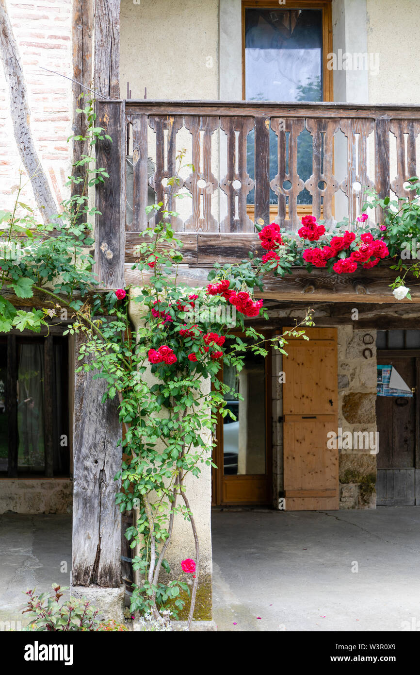 Bastide de Fources, Francia. Beau Village - bellissimo villaggio della Francia Foto Stock