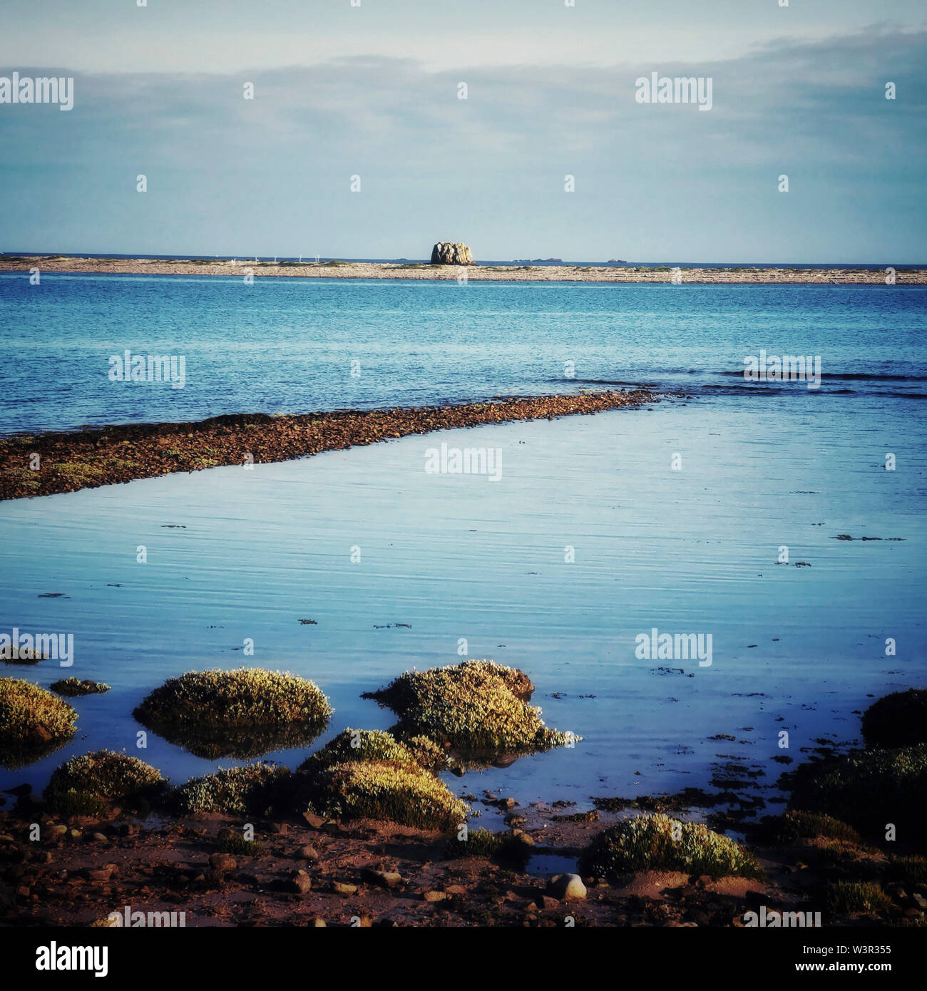 Sillon de Talbert,Pleubian,vicino a Paimpol, Cotes-d'Armor dipartimento, Bretagne, Francia, Foto Stock