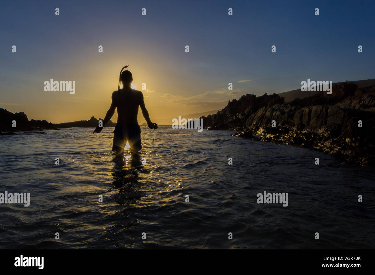 Sud Africa meridionale della costa è una popolare destinazione sulla spiaggia e dispone di numerose insenature protette come questa in Eersterivierstrand, Capo orientale. Foto Stock