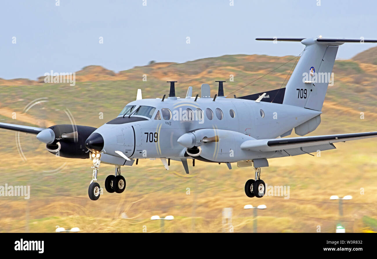Forza Aerea israeliana (IAF) Beechcraft King Air twin-aeromobile a turboelica Foto Stock