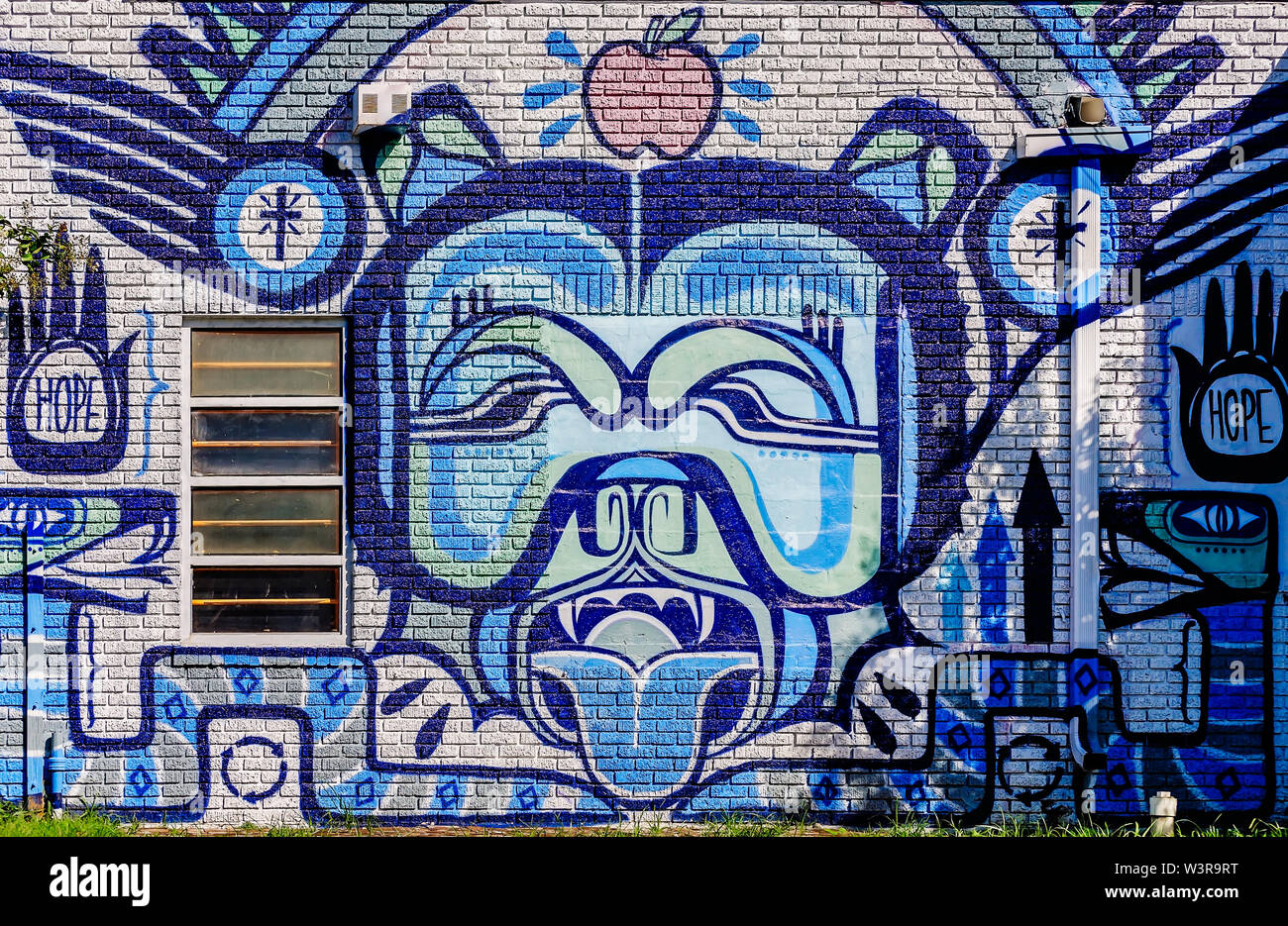 "Grind Til si brillare" è dipinto sul lato dell'anticipo Memphis edificio, Sett. 13, 2015, a Memphis, Tennessee. Foto Stock