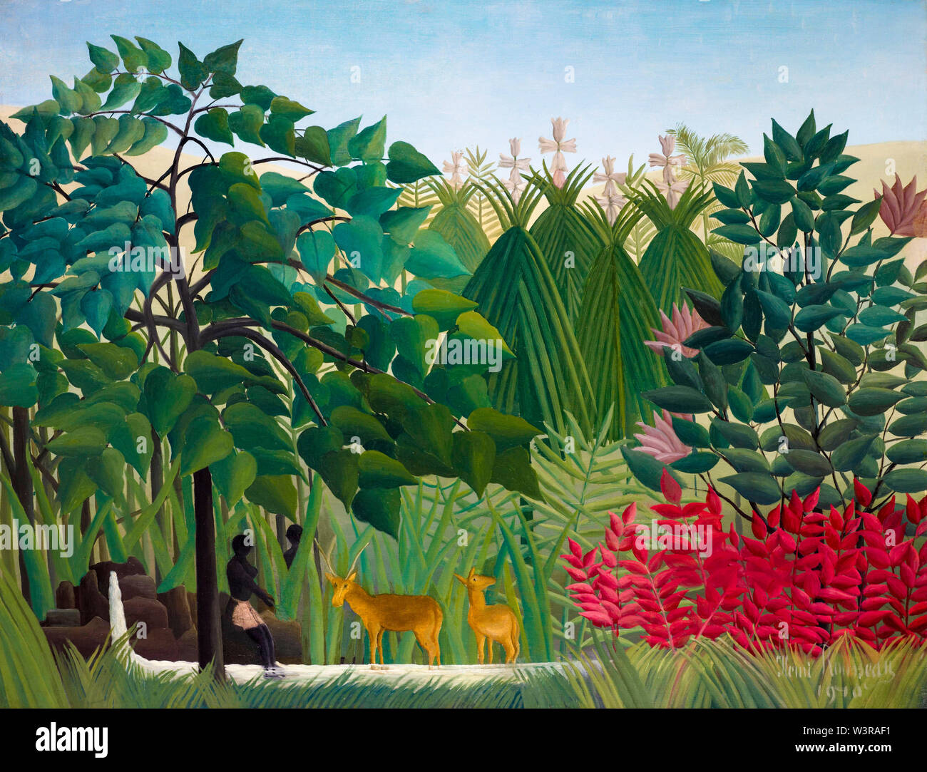 Henri Rousseau, Cascata, pittura, 1910 Foto Stock