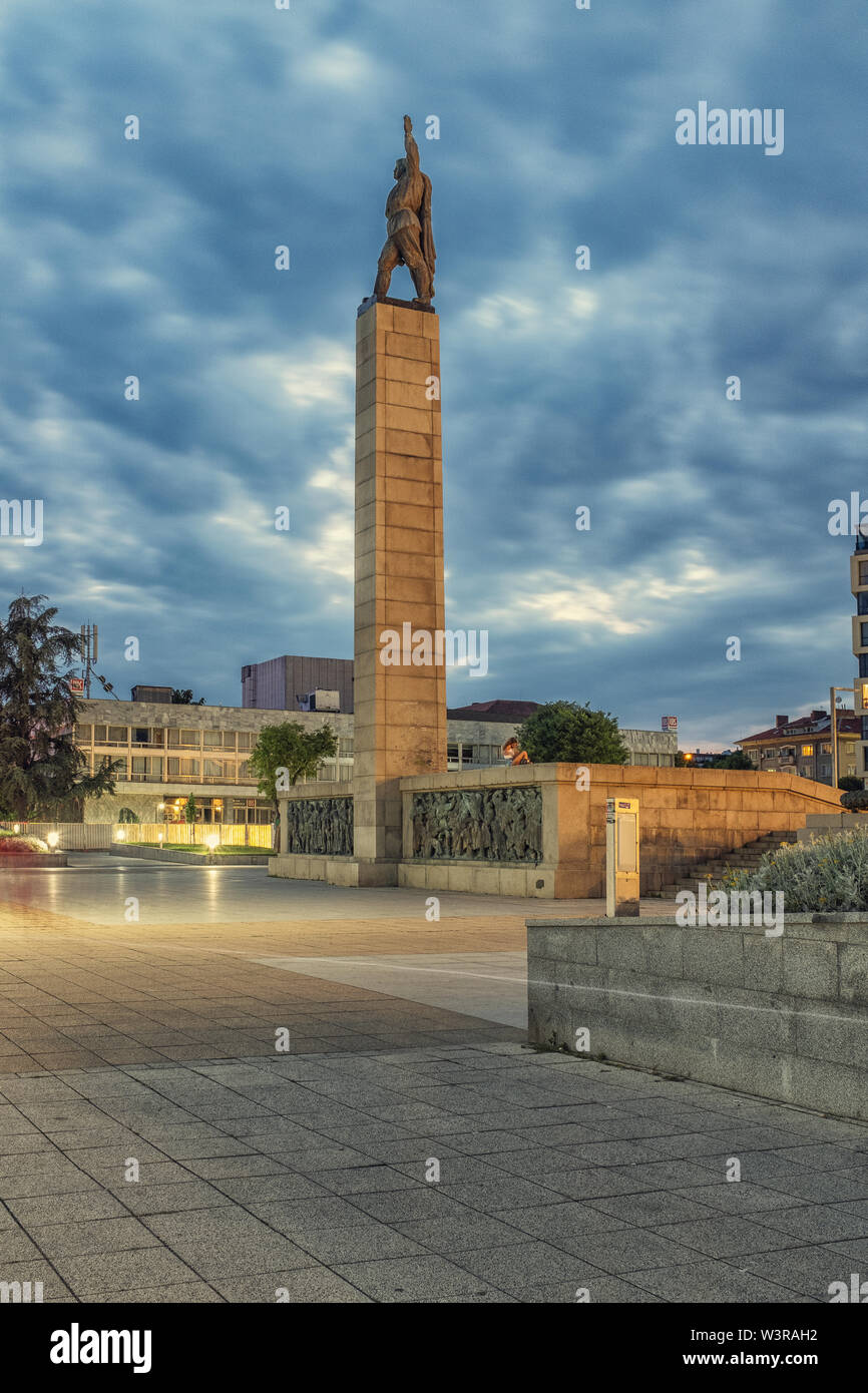 "Aliosha' memorial monumento, eretto per onorare i caduti russi soldati sovietici durante WW2, nel centro di Burgas, Burgas, Bulgaria Foto Stock