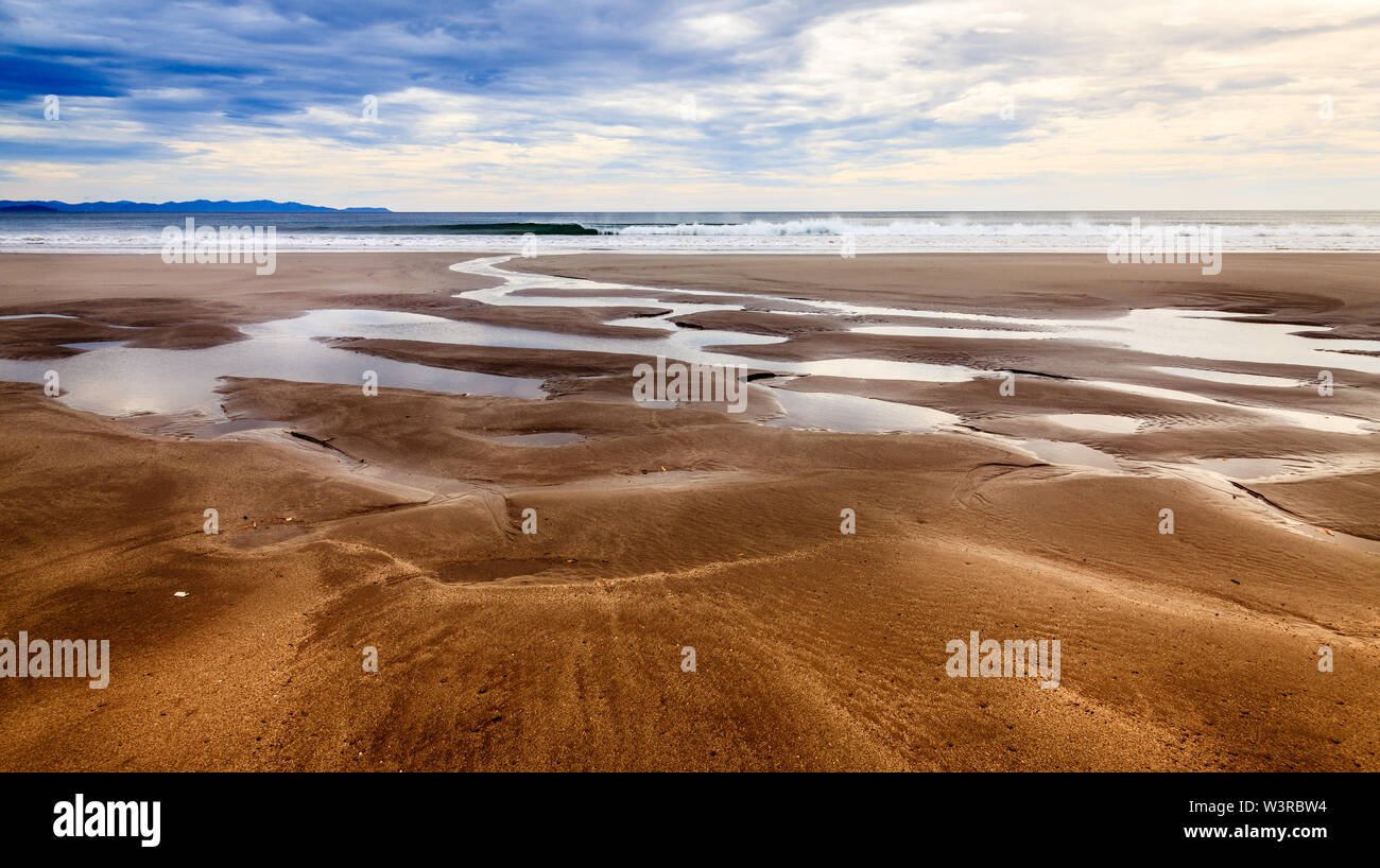 Vuoto spiaggia di sabbia di Santa Rosa Parco Nazionale sulla costa del Pacifico di Costa Rica Foto Stock