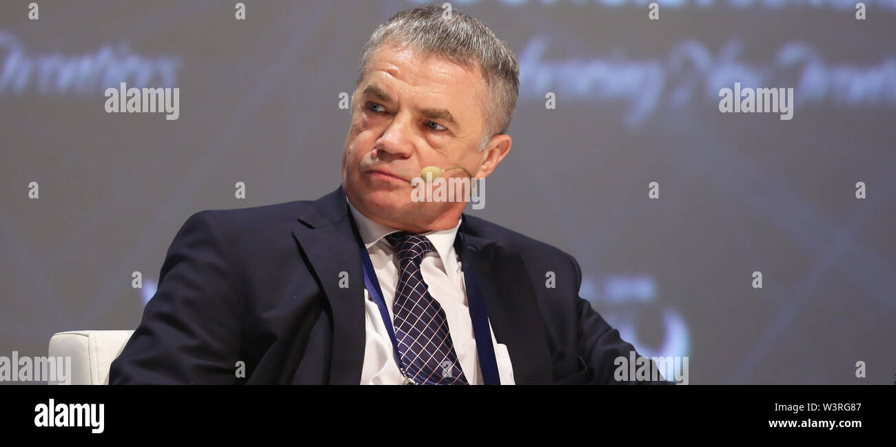 ISTANBUL, Turchia - 10 ottobre: celebre imprenditore russo Gazprom e Vice Presidente Alexander Medvedev ha ritratto il 10 ottobre 2016 ad Istanbul in Turchia. Foto Stock