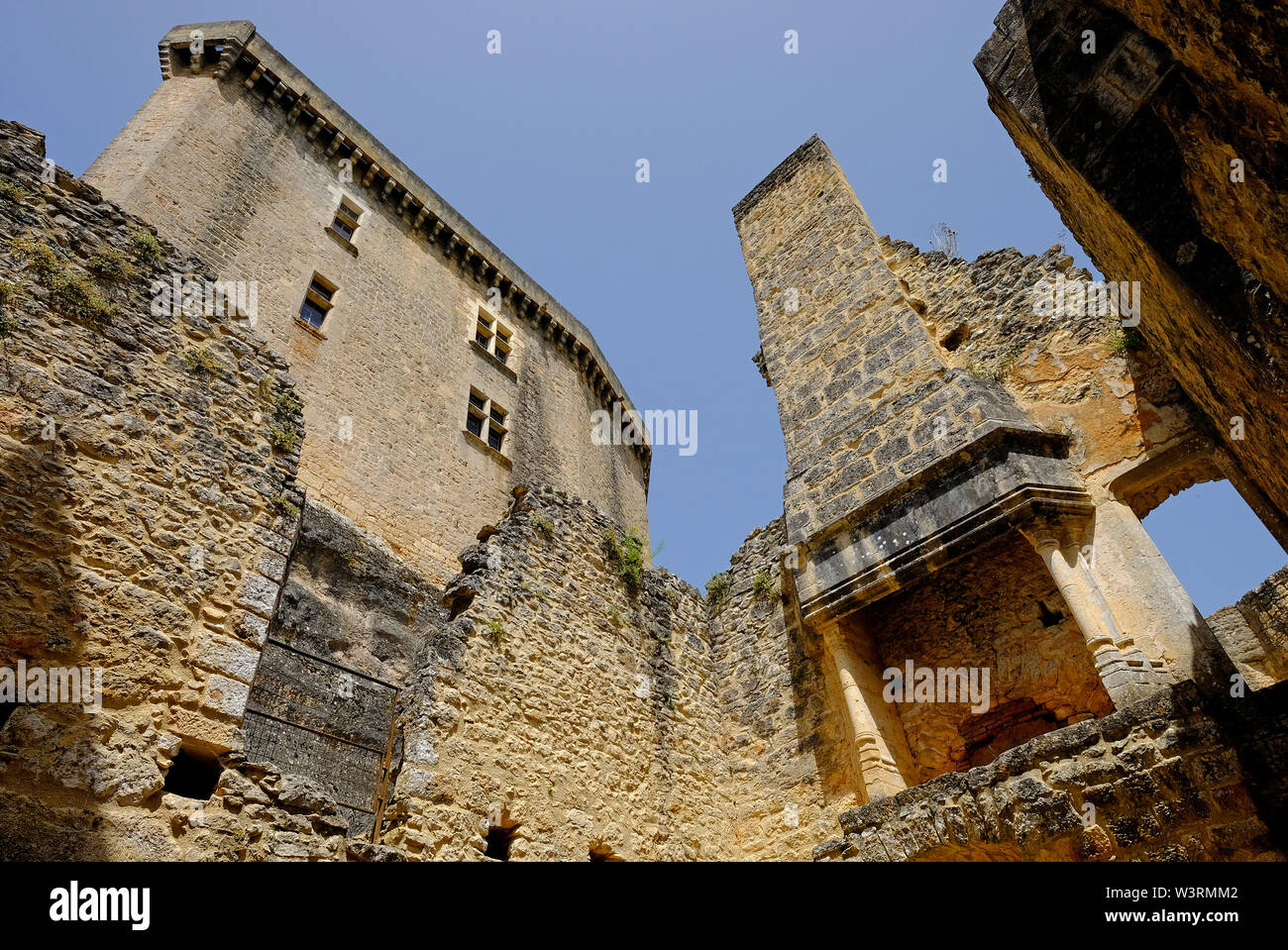 Chateau de bonaguil, fumel, valle del Lot, Francia Foto Stock