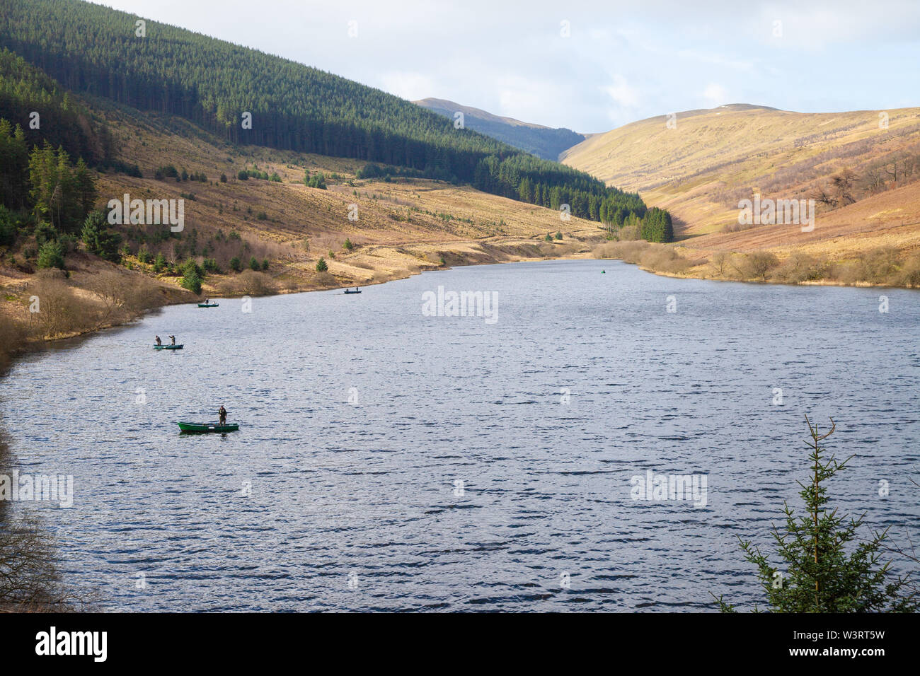 Abbassare Glen Sherup serbatoio nell'Ochil Hills Perthshire Scozia Scotland Foto Stock