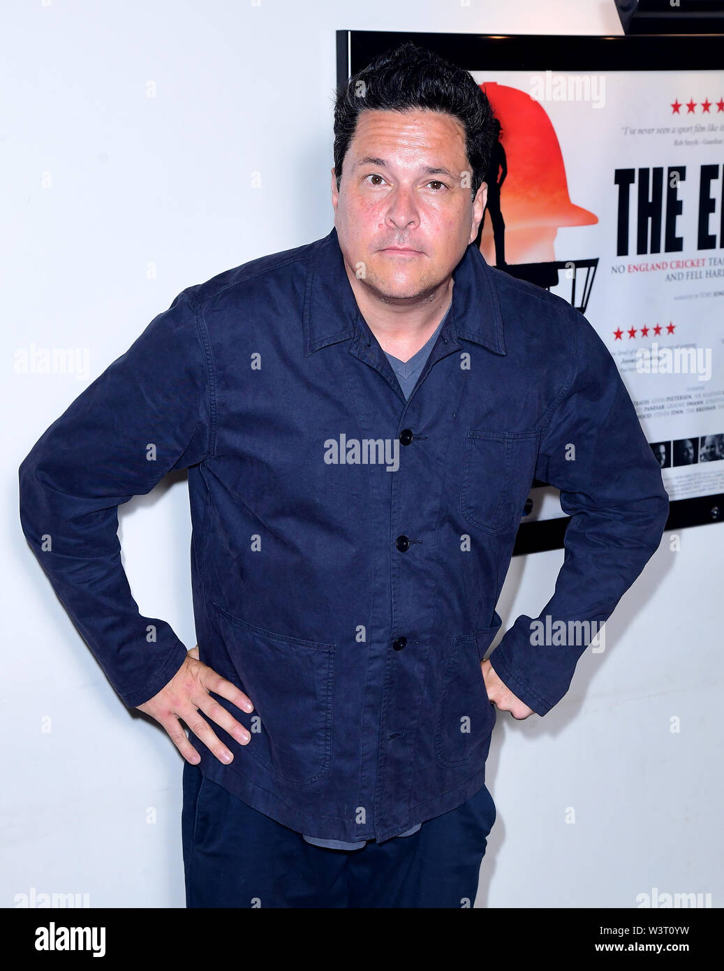 Dom Joly frequentando il mondo premiere del bordo in corrispondenza Picturehouse centrale, Piccadilly Circus di Londra. Foto Stock