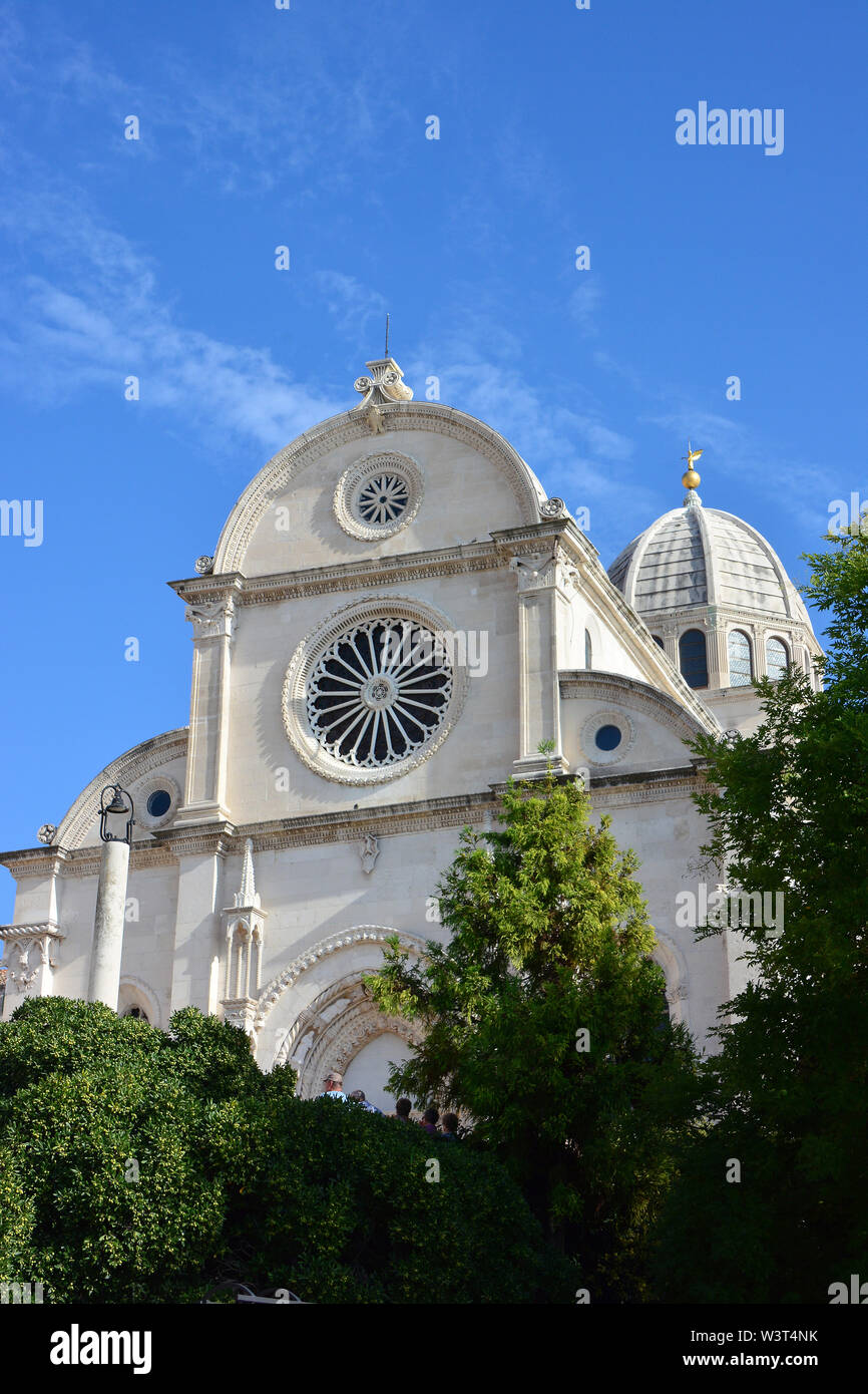 Cattedrale di San Giacomo, Katedrala sv. Jakova, Sebenico, Croazia, Europa, patrimonio mondiale dell UNESCO Foto Stock