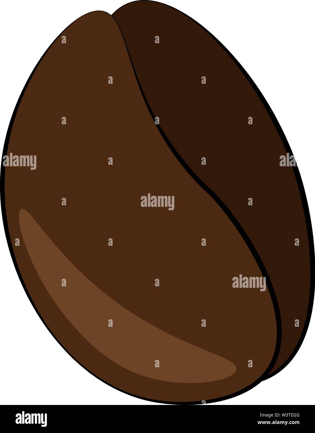 Un arrosto di chicchi di caffè, il vettore, il colore di disegno o illustrazione. Illustrazione Vettoriale
