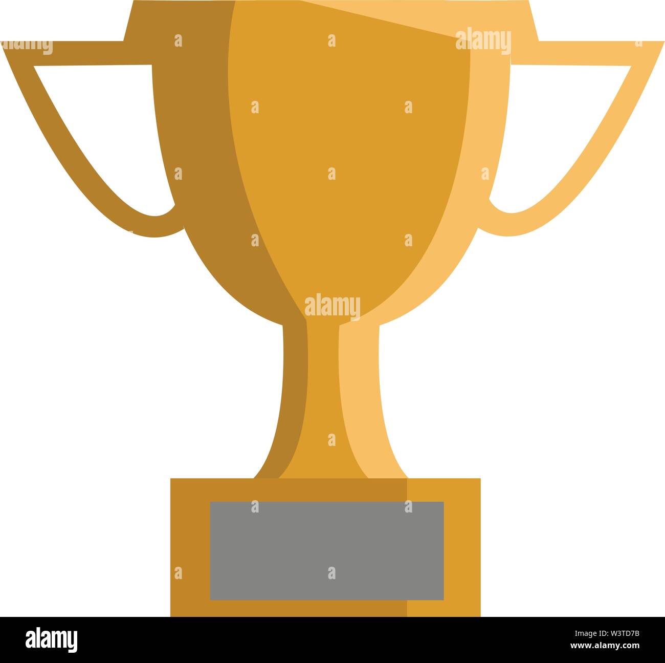 Un brillante golden cup trofeo, il vettore, il colore di disegno o illustrazione. Illustrazione Vettoriale