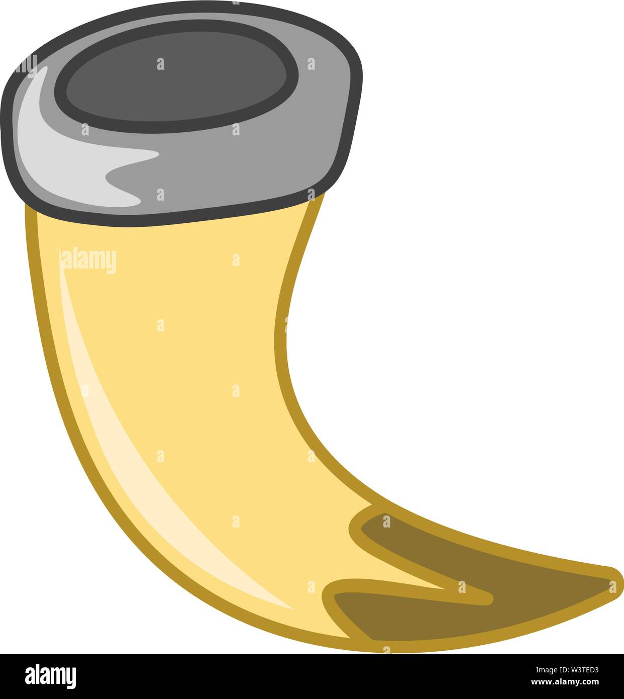 Un grosso corno giallo cup, il vettore, il colore di disegno o illustrazione. Illustrazione Vettoriale