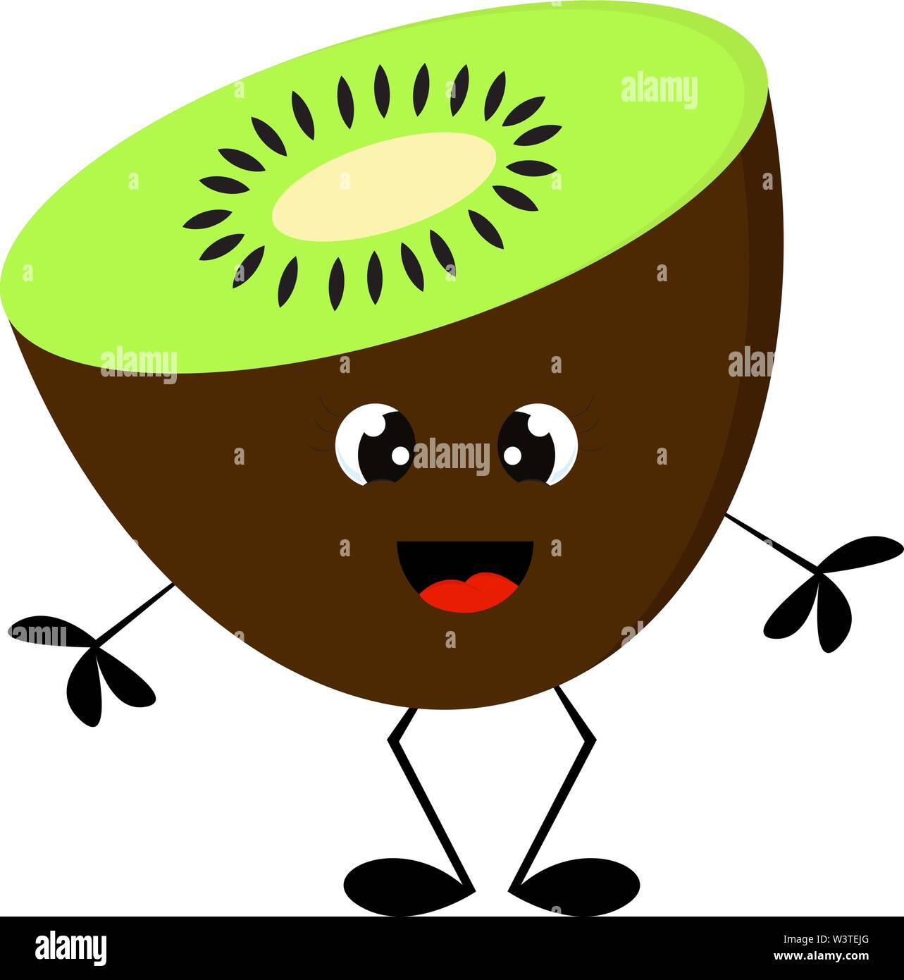 Un cartone animato di un kiwi con gli occhi scintillanti, il vettore, il  colore di disegno o illustrazione Immagine e Vettoriale - Alamy